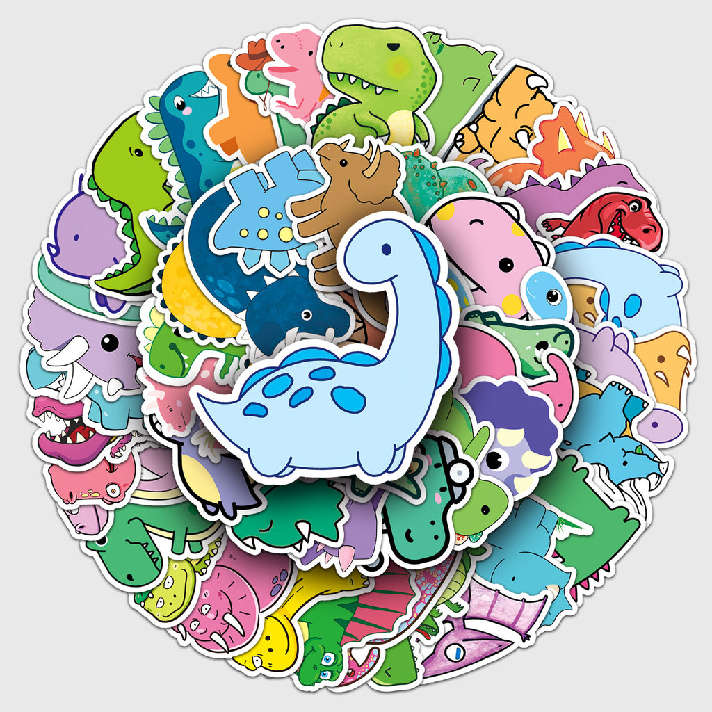 50 Pcs Vinyl Dinosaur Stickers XKL581