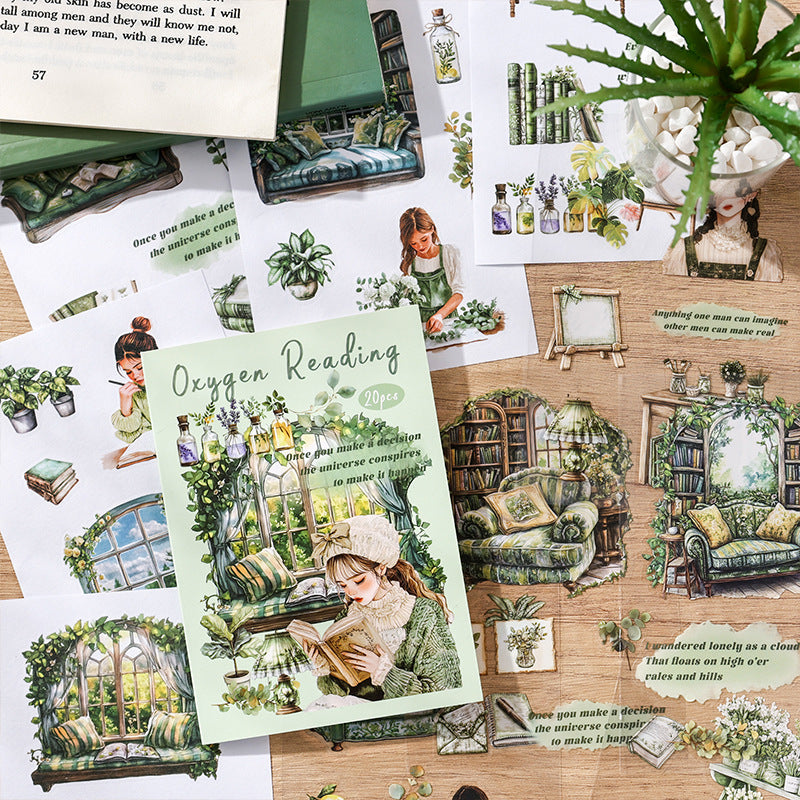 20 Sheets Daily Life Stickers Book XQXX