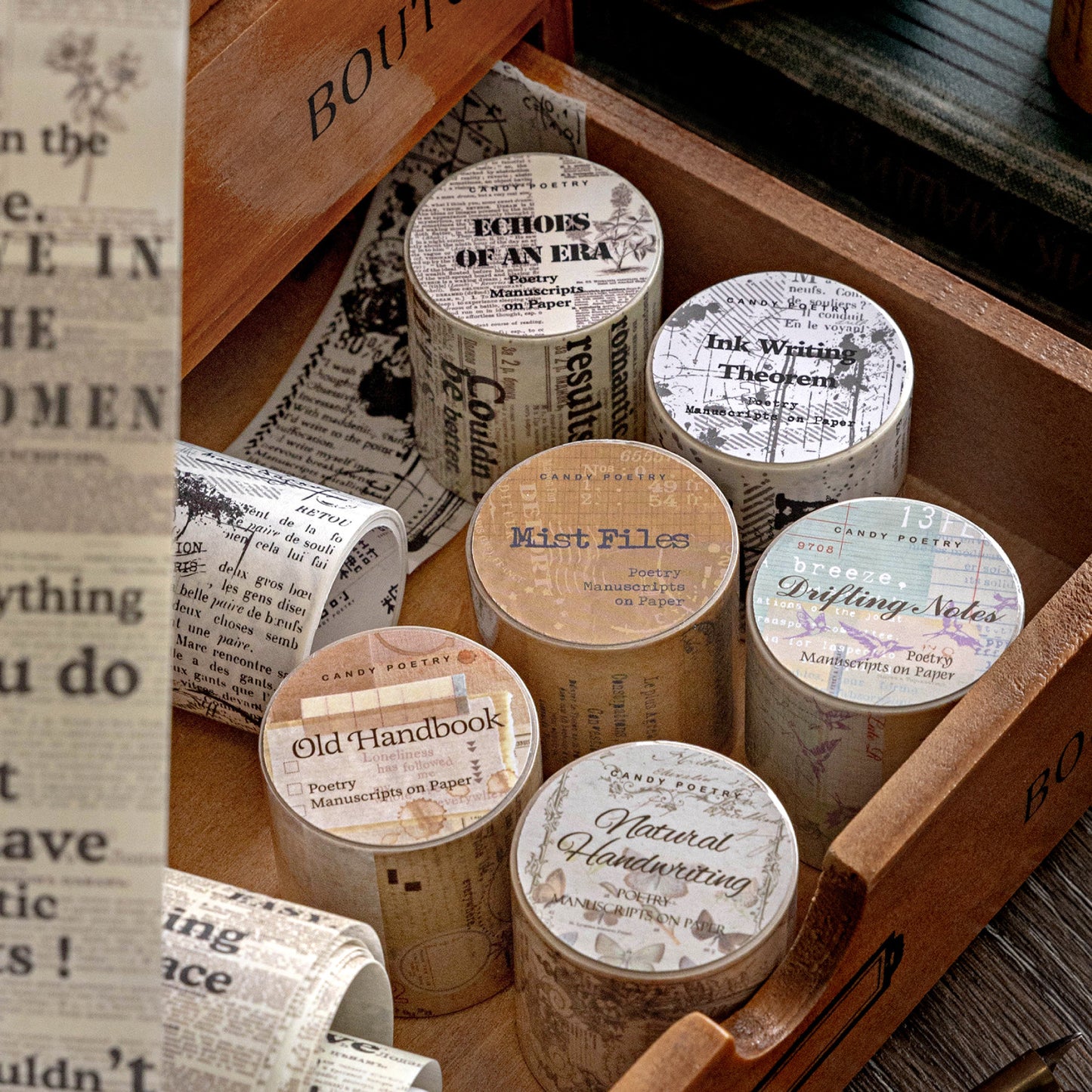 1 Roll Vintage Psalm Manuscript Washi Tape ZJSG