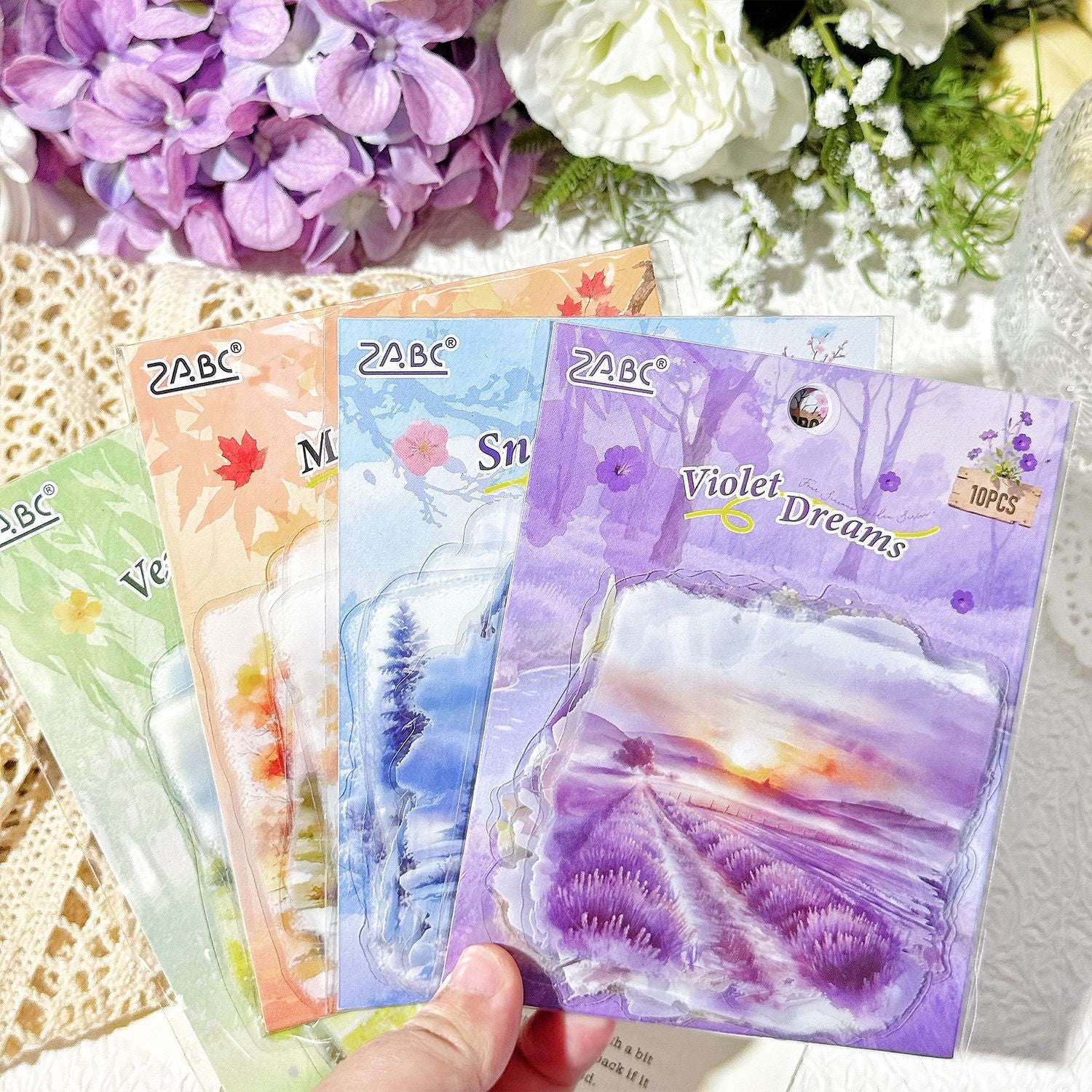 10 Pcs Seasonal Natural Landscape PET Stickers SJWY