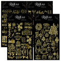 Gold Foil Rub On Stickers - Christmas