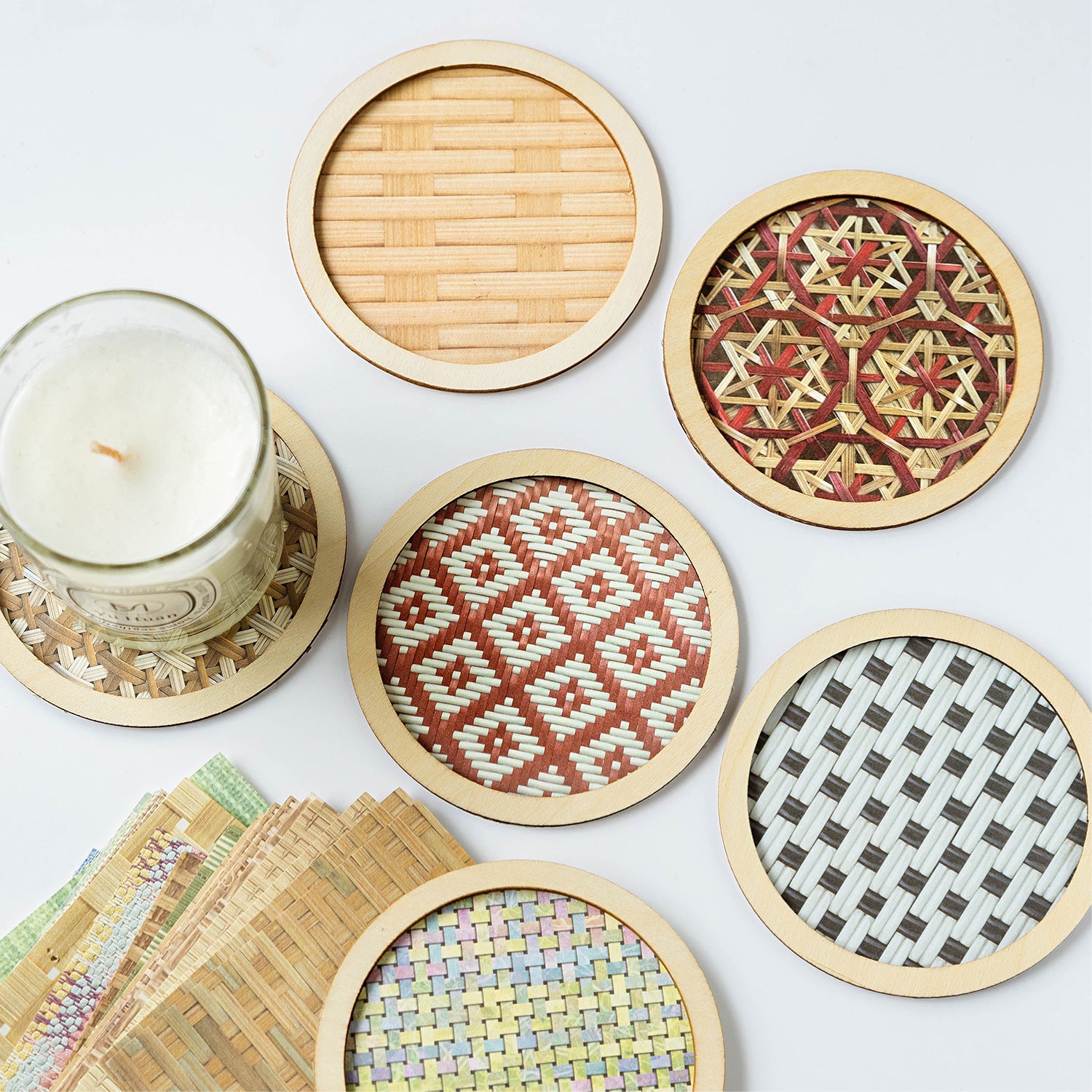 24 Pcs Fabric Texture Journal Paper ZJTB