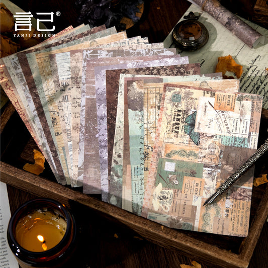 30 Sheets Vintage Junk Journal Paper MJGQ