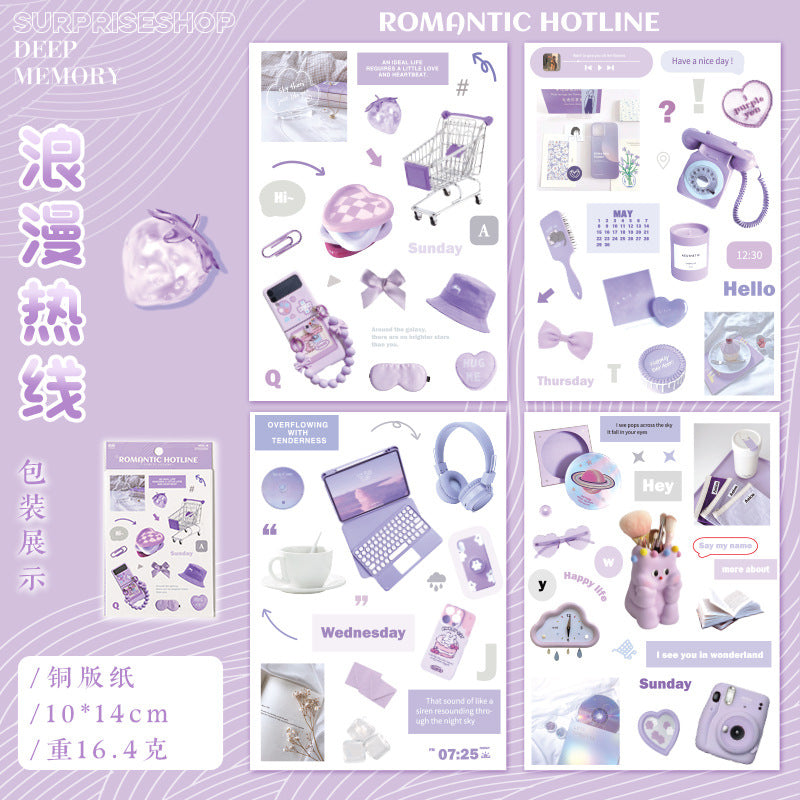 4 Pcs Life Stickers JXSD