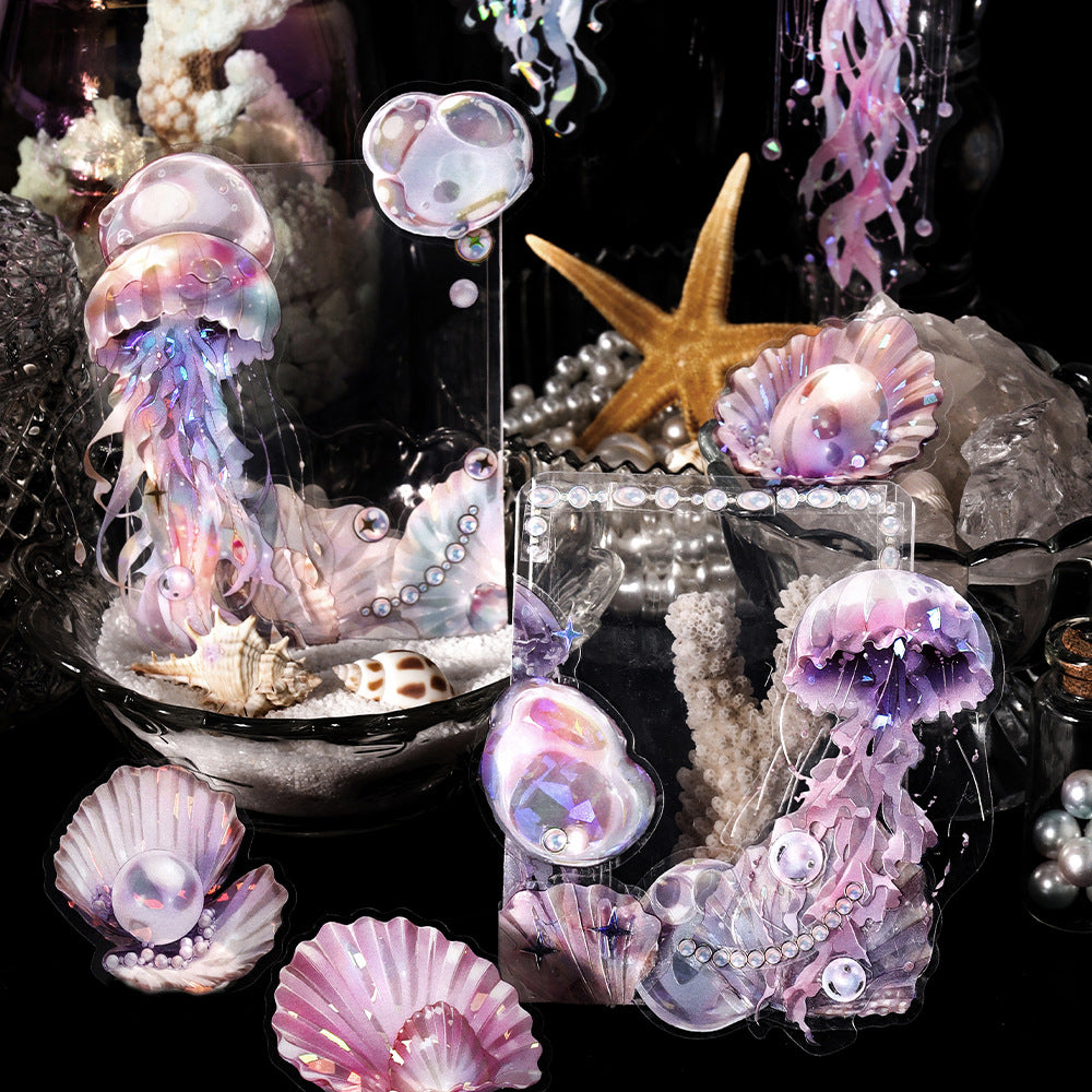 15 Pcs Sea Animal PET Stickers HHCS