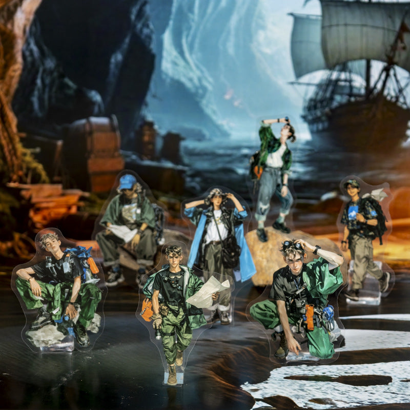 20 Pcs Adventure Boy PET Stickers TXSC