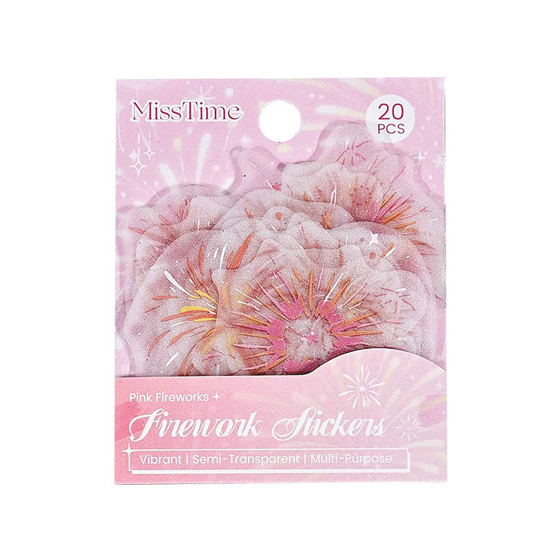 20 Pcs Fireworks PET Stickers YHSS