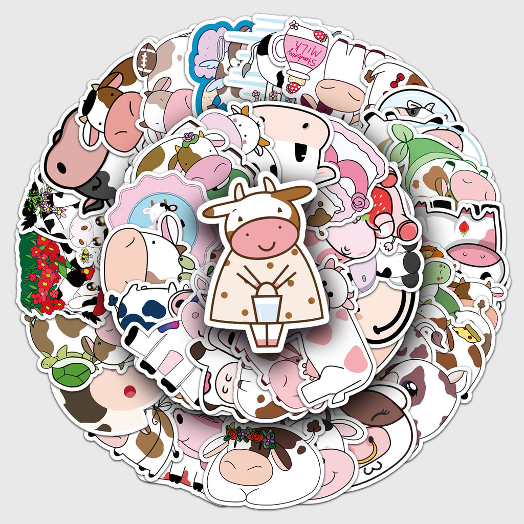 50 Pcs Vinyl Cow Stickers NN292