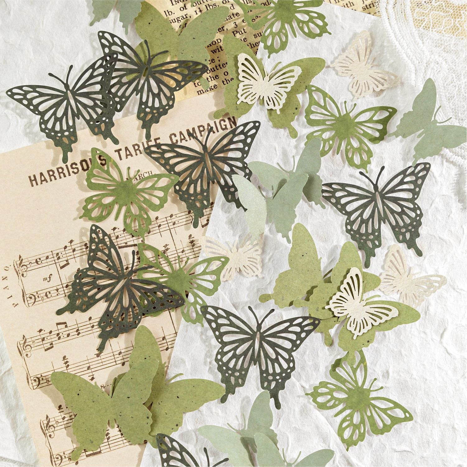 30 Pcs Hollow Cutout Paper Butterfly HDSWJ