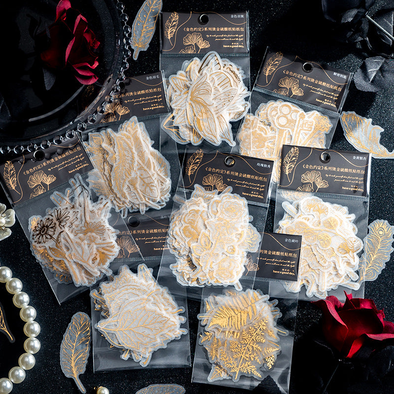 40 Pcs Vintage Sulfuric Acid Paper Stickers JSYD