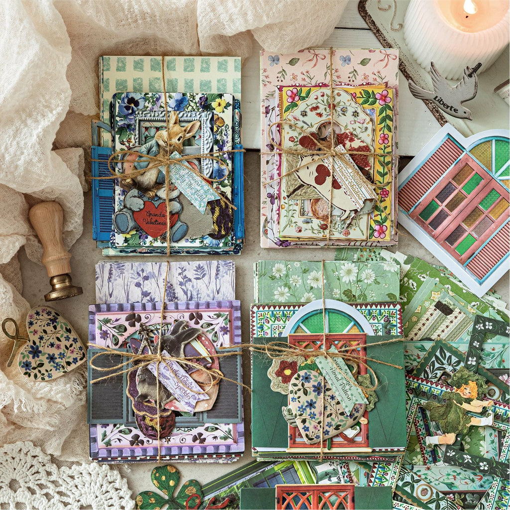 45 Pcs Floral Journal Paper and Sticker Kit HYYY