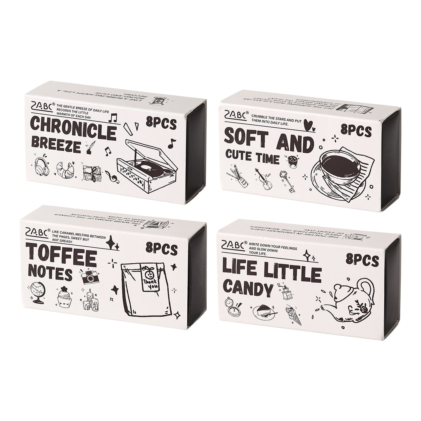 8 Rolls Gadgets Wooden Stamp Kit MWXY