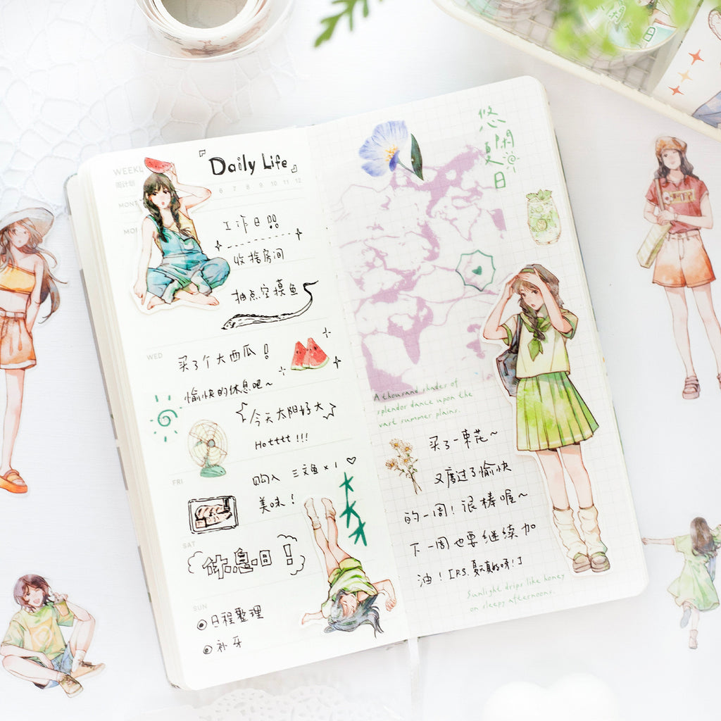 1 Roll Holiday Girl Washi Tape SHZQ