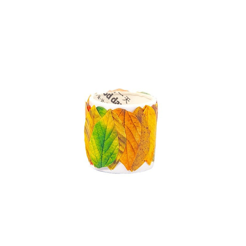50 Pcs Fallen Leaves Washi Stickers