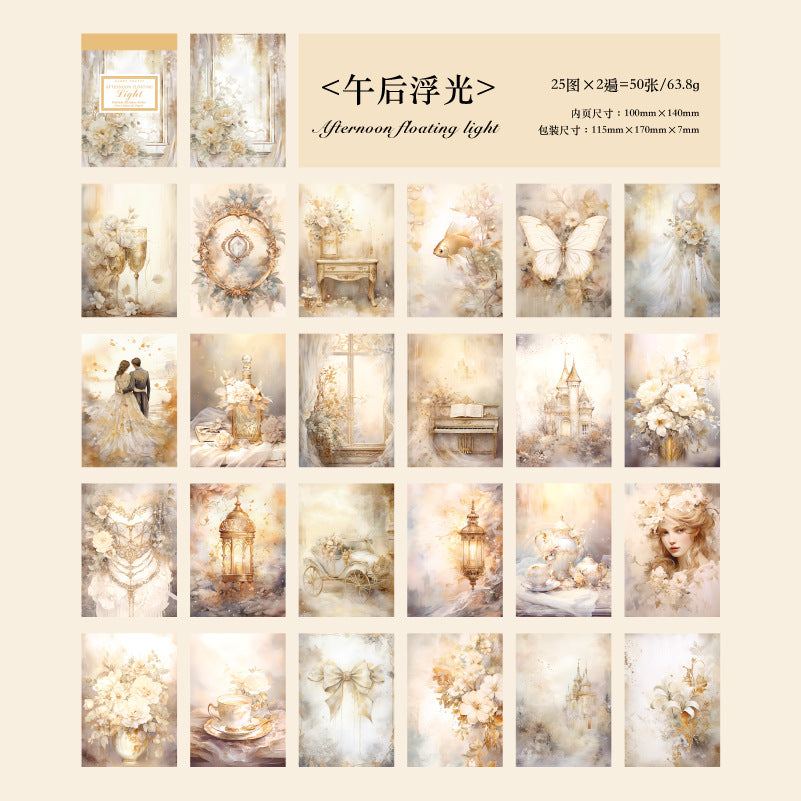 50 Pcs Fantasy Scrapbook Paper HXBKL