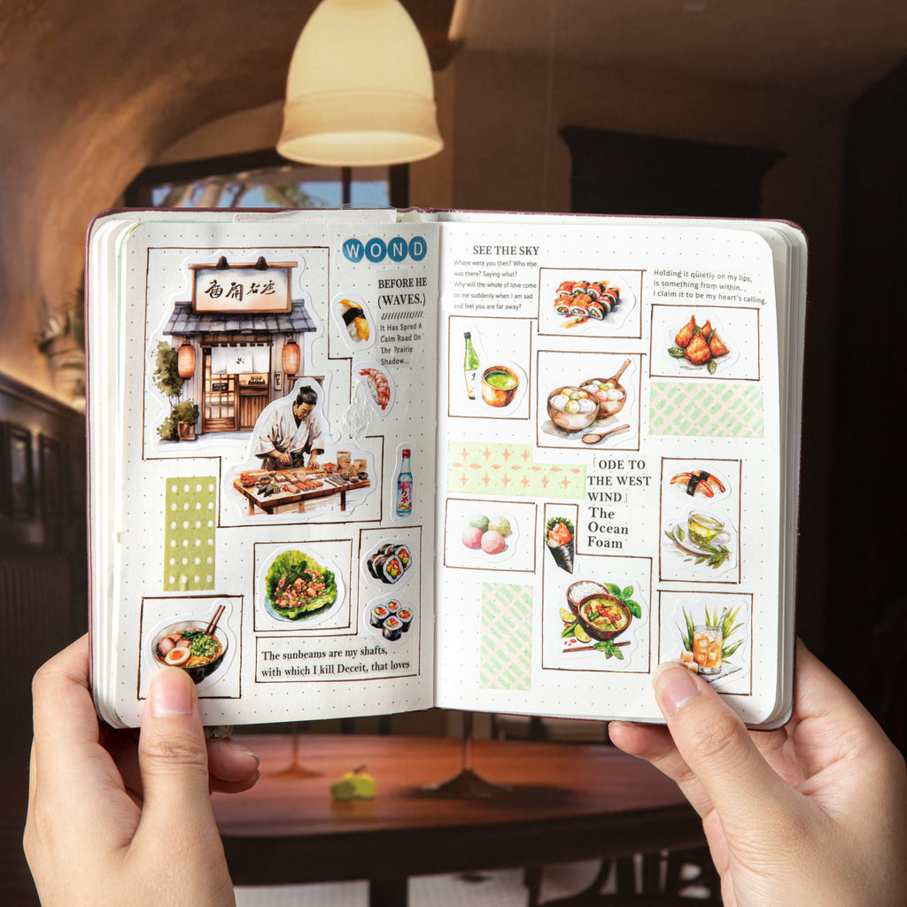 40 Pcs Global Food Stickers HQSGSP