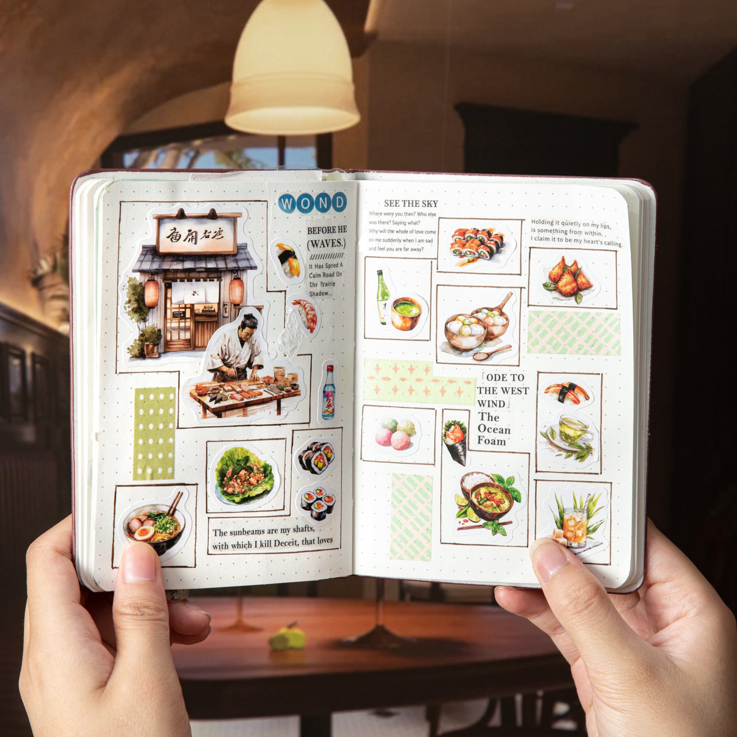 40 Pcs Global Food Stickers HQSGSP