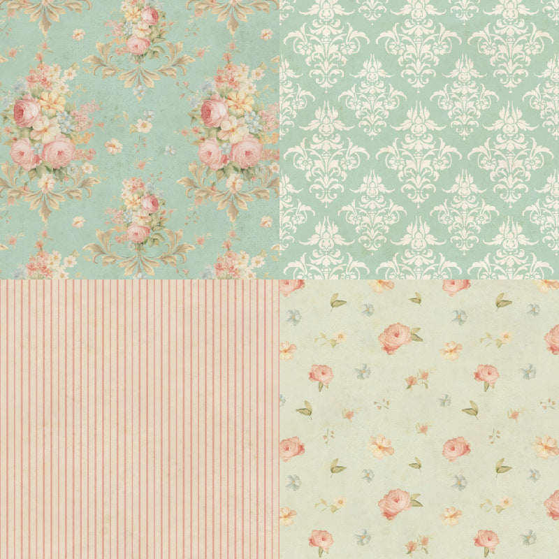 6 inch Victorian Floral Scrapbook Paper Pad SKP535
