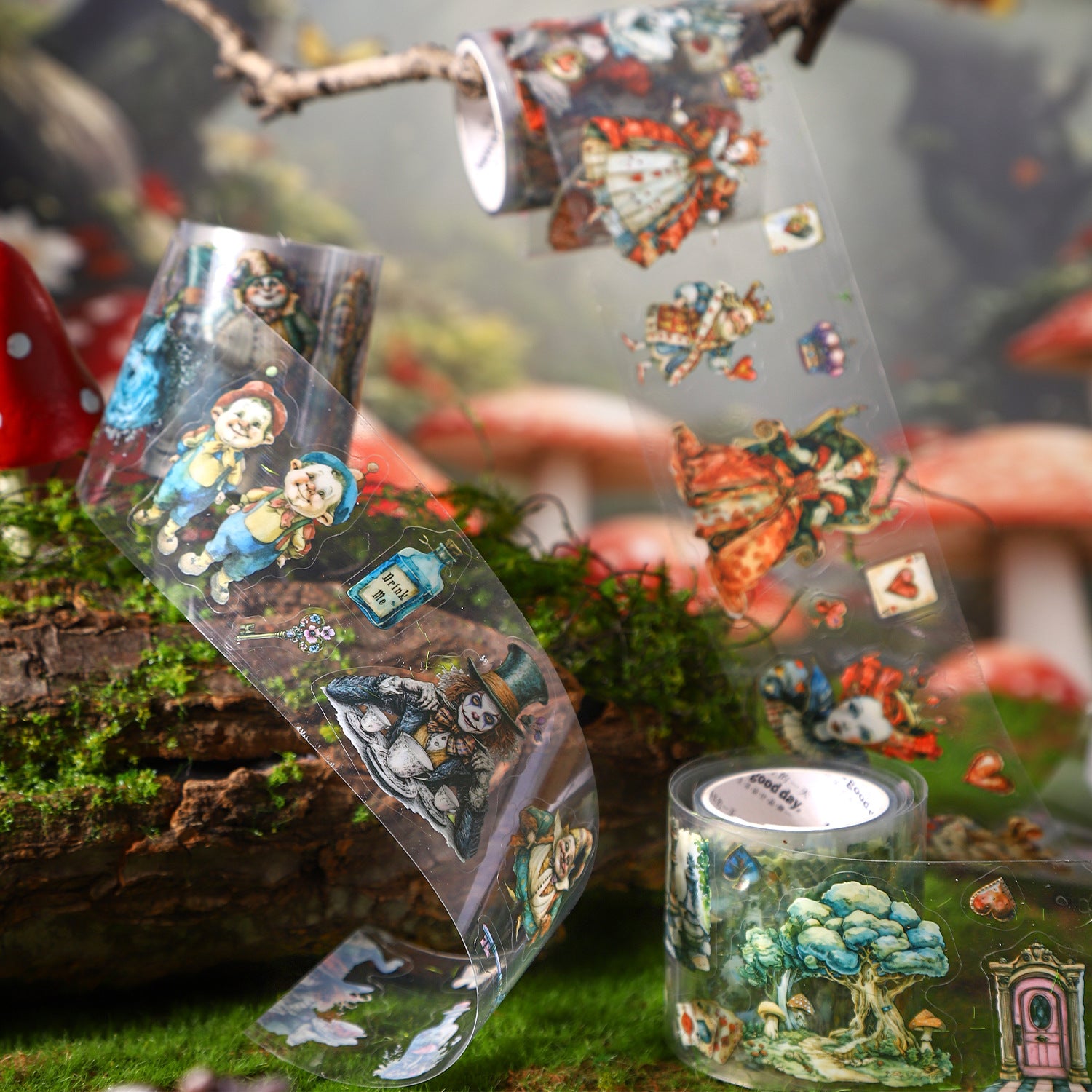 1 Roll Alice Theme PET Stickers Tape ALSCHJ