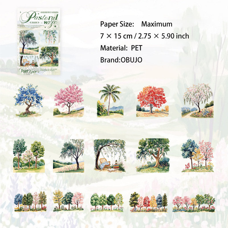 30 Pcs Garden Theme PET Stickers TYMW