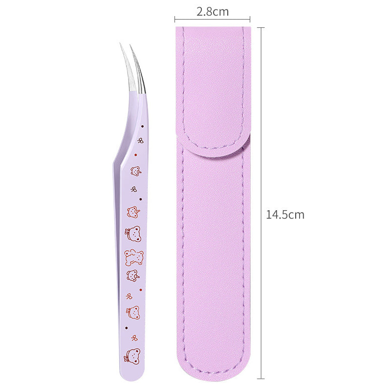 Precision Craft Tweezers with Leather Pouch