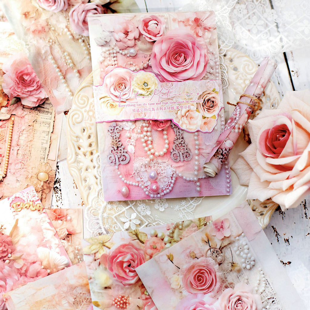 40 Pcs Flowers Scrapbook Paper BYWDHD