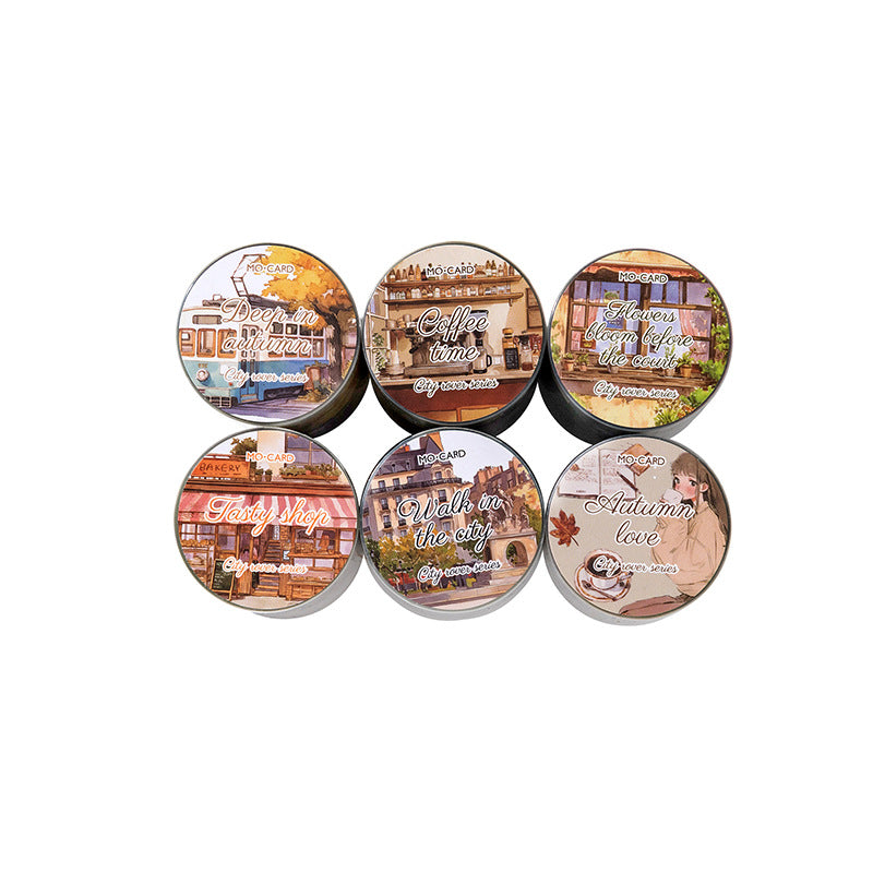 1 Roll City Walk Theme PET Stickers CSMBZ