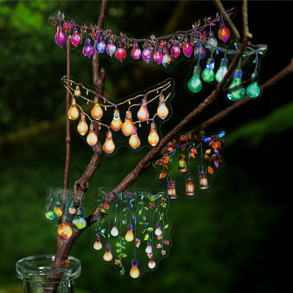 15 Pcs Night Light PET Stickers LMDH