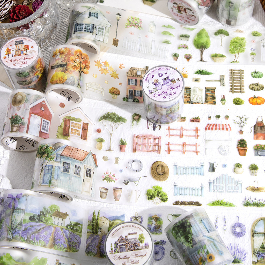 1 Roll Country House PET Stickers Tape TYMB