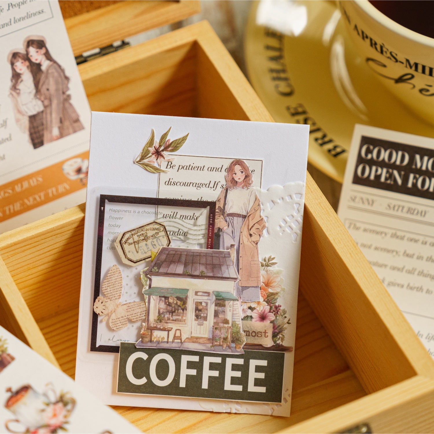 30 Pcs Coffe Theme Junk Journal Paper KFZL