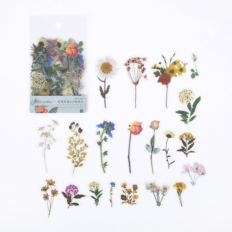 40 Pcs Wildflower PET Stickers