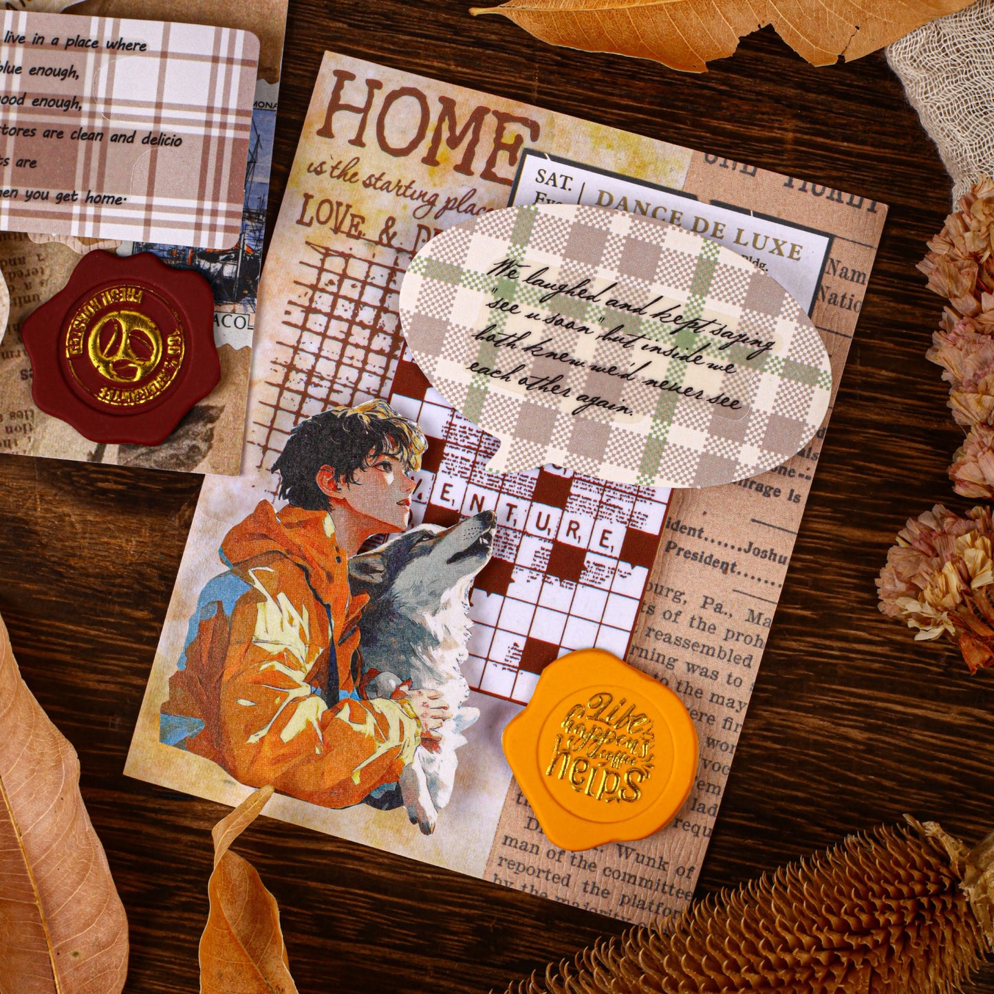 20 Pcs Grid Dialog Journal Stickers DHXL