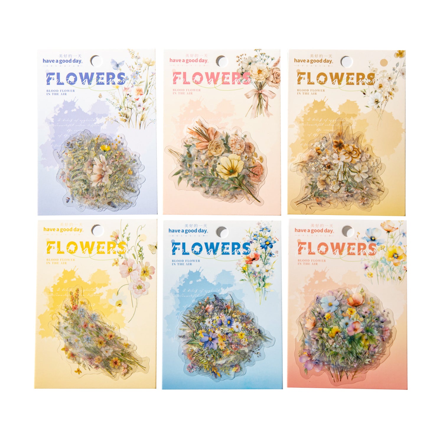 15 Pcs Wildflower PET Stickers BAHK