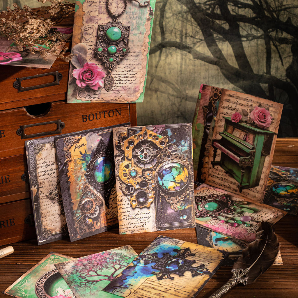 30 Pcs Gothic Vintage Scrapbook Paper AYPZ