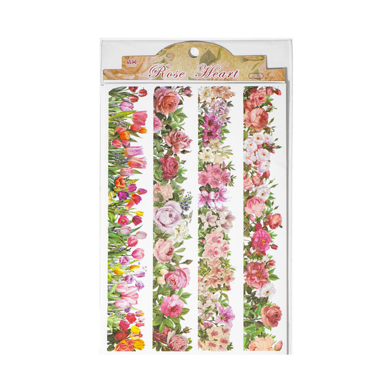 4 Sheet Flower Garden Washi Stickers HLMY