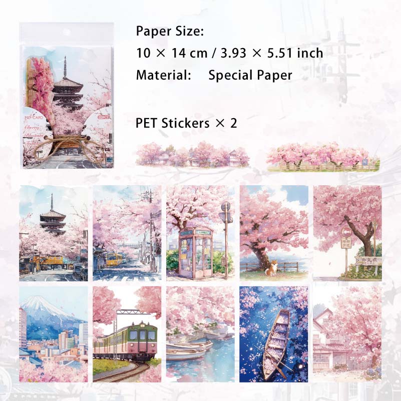 32 Pcs Travel Theme Scrapbook Paper XLZL