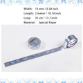 1 Roll Creative Silver Deco Tape RYHBSS