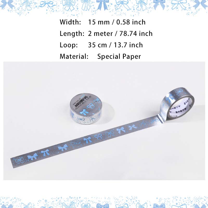 1 Roll Creative Silver Deco Tape RYHBSS