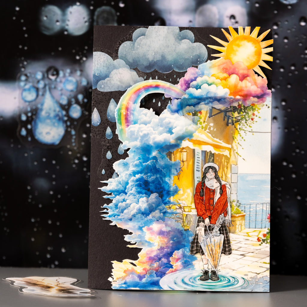 20 Pcs Weather PET Stickers QXWQ