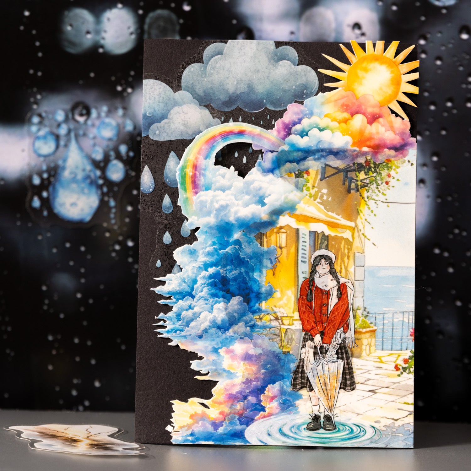 20 Pcs Weather PET Stickers QXWQ