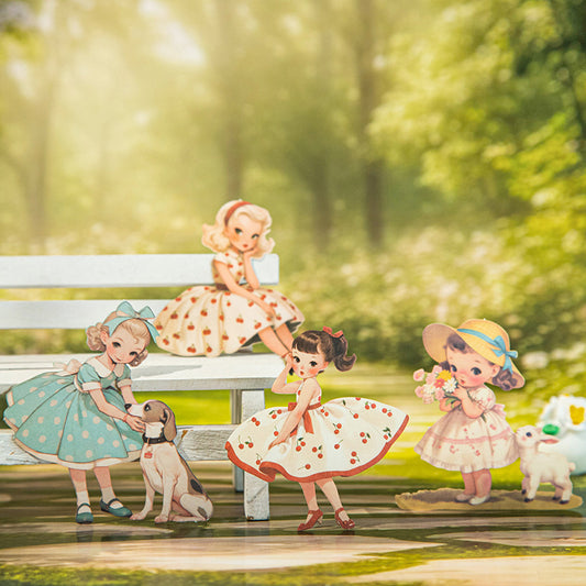 25 Pcs Girl Childhood Stickers TZWS