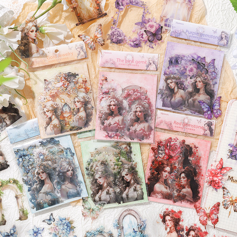 30 Pcs Creative PET Stickers DANBS