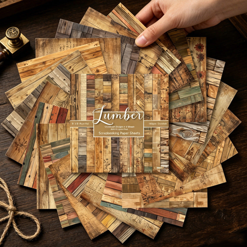 6 inch Rustic Timber Scrapbook Paper Pad SKP611