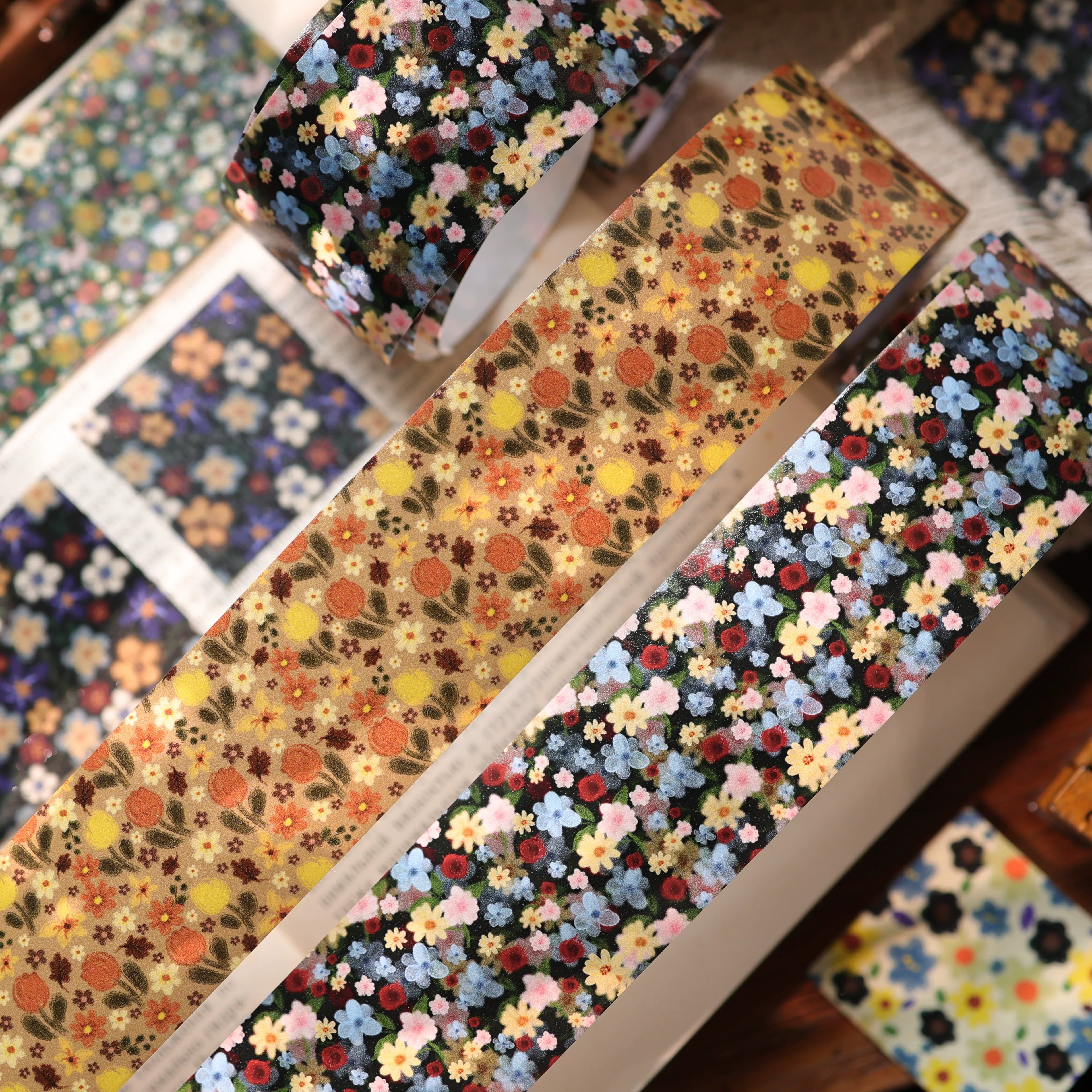Floral Decorative Tape Rolls- Retro Artisan Ditsy