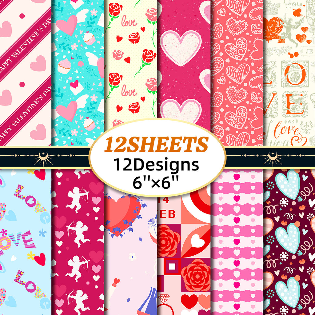 6 inch Valentine's Day Scrapbook Paper Pad PA771