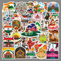 50Pcs India Travel Vinyl Stickers TRV03