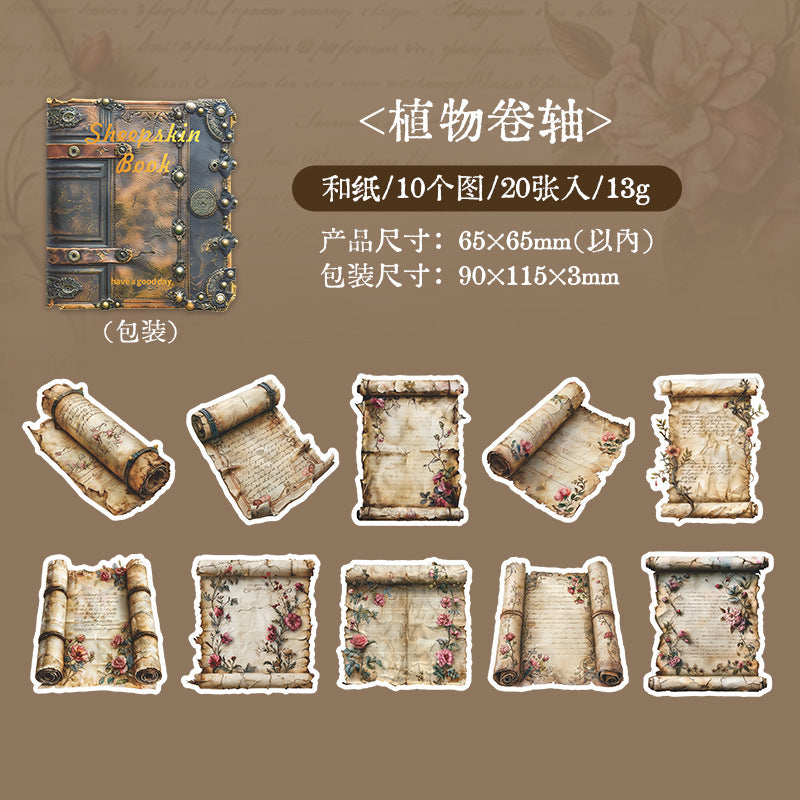 20 Pcs Scrolls Washi Stickers YFYPS