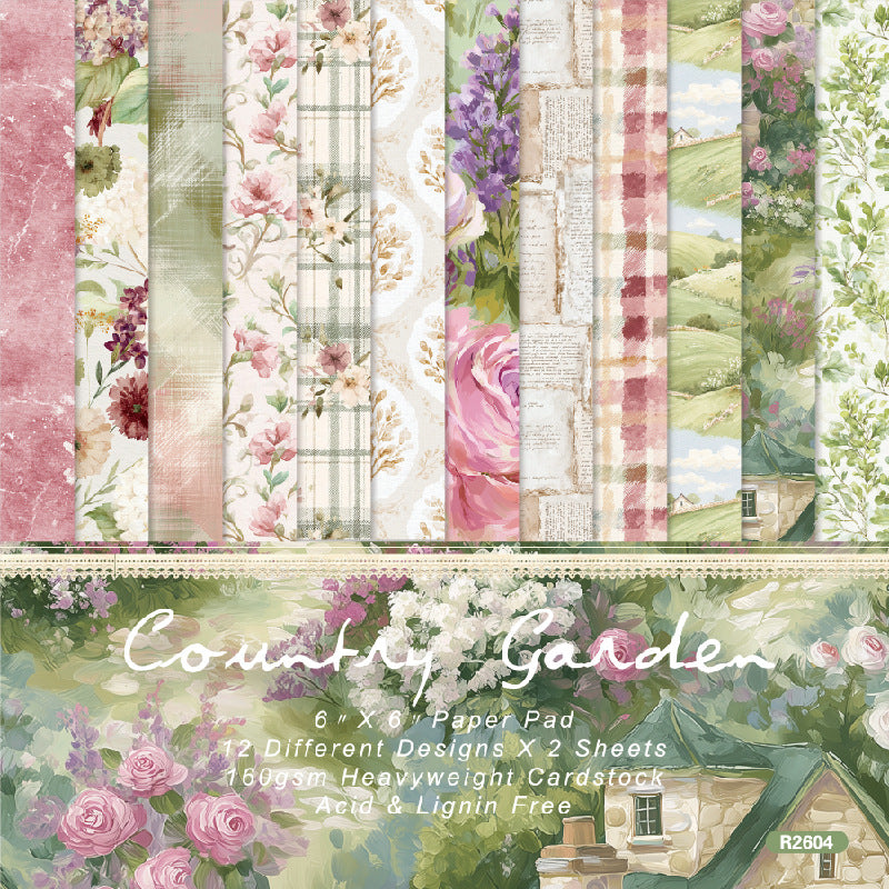 6 inch Garden Scrapbook Paper Pad SKP604