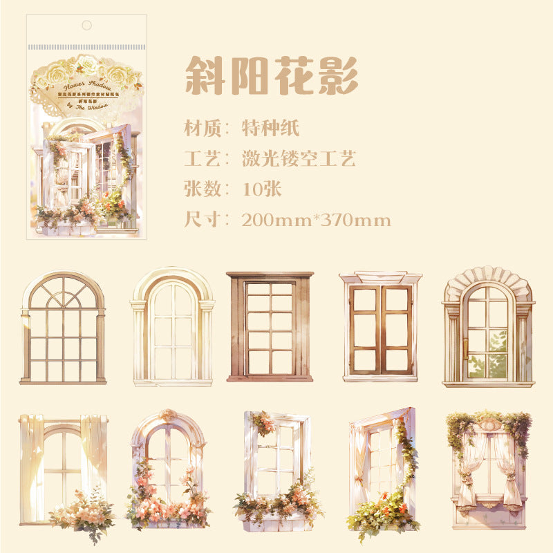 10 Pcs Window Theme Stickers CBHY