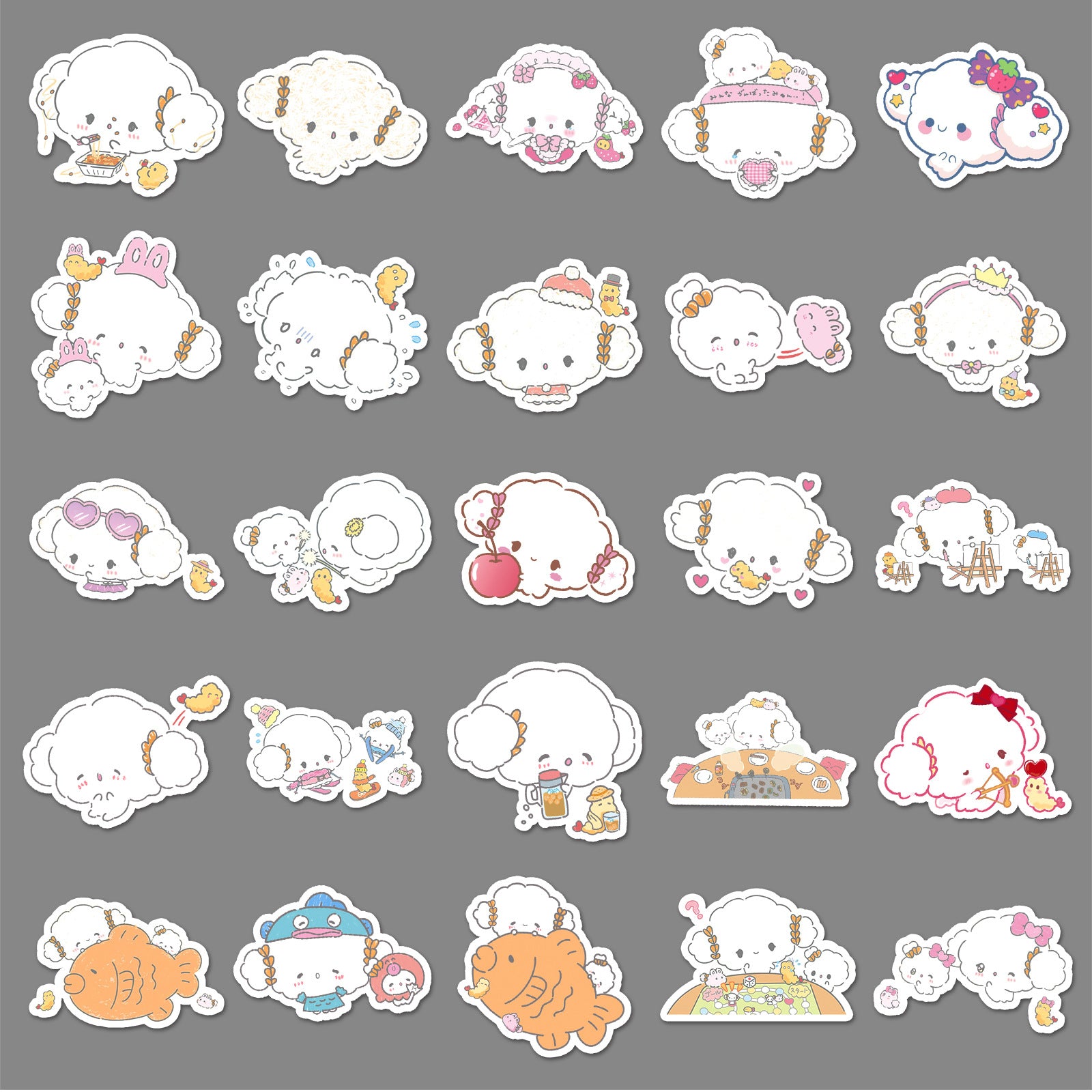 50Pcs Kawaii Waterproof Vinyl Stickers SRO101